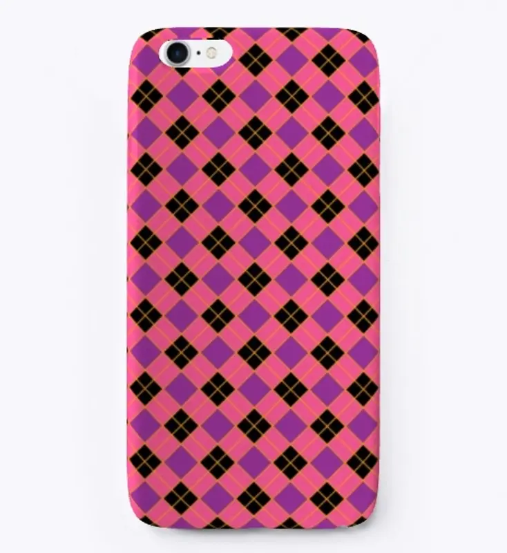 Plaid Checkered Pattern In Pink Purple