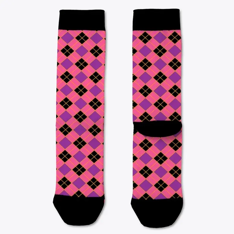 Plaid Checkered Pattern In Pink Purple