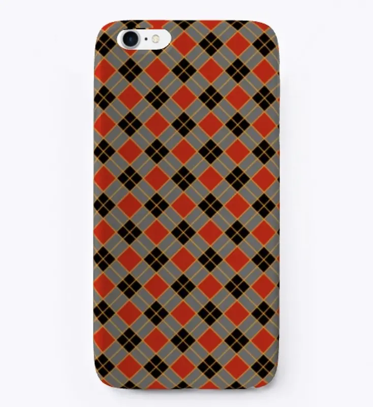 Plaid Checkered Pattern In Red And Black