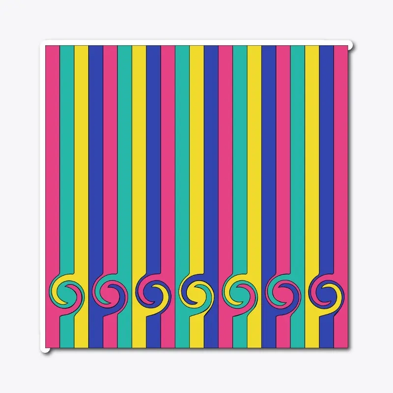 Stripes And Lining Pattern With Circles